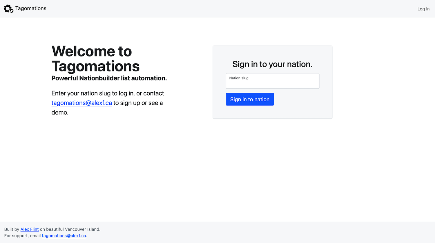 Tagomations screenshot